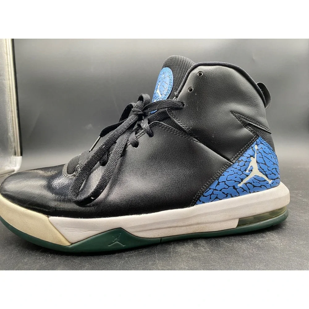 Jordan Flight Origin 2 Mens Black Sport Blue Basketball Shoes 705077-008 Size 11